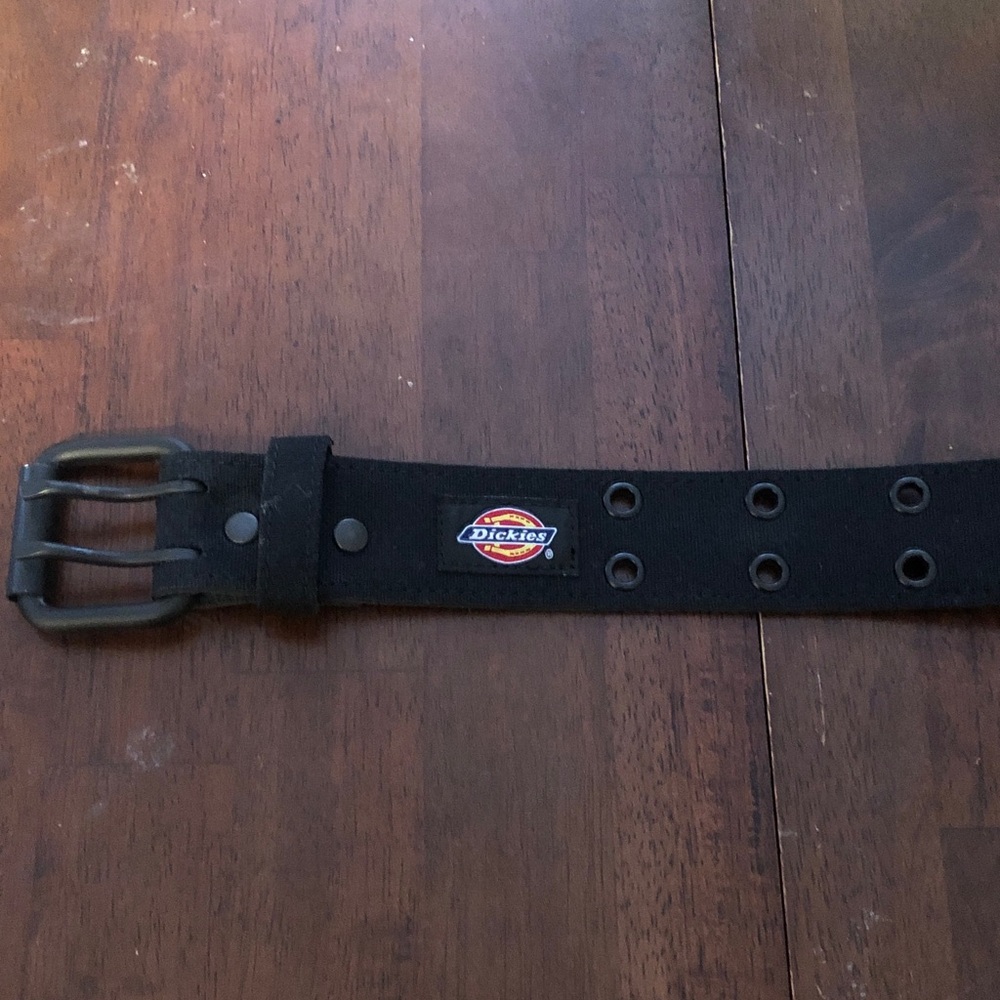 Dickies Women’s Double-Prong Belt with Logo Patch